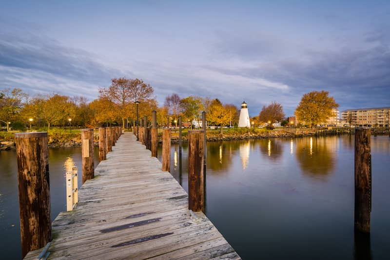 RHB Assets From IGX: Aerial view of Havre de Grace Maryland