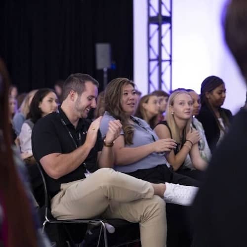 Team members engaged in a meeting.