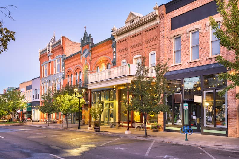 RHB Assets From IGX: Downtown Provo, Utah street view with historic architecture.