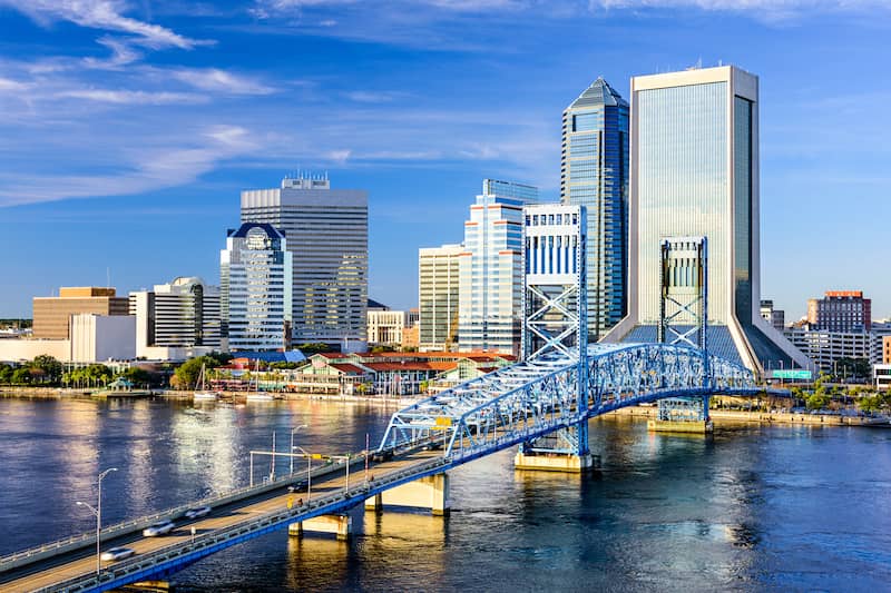 RHB Assets From IGX: Jacksonville, Florida, skyline with river and modern architecture