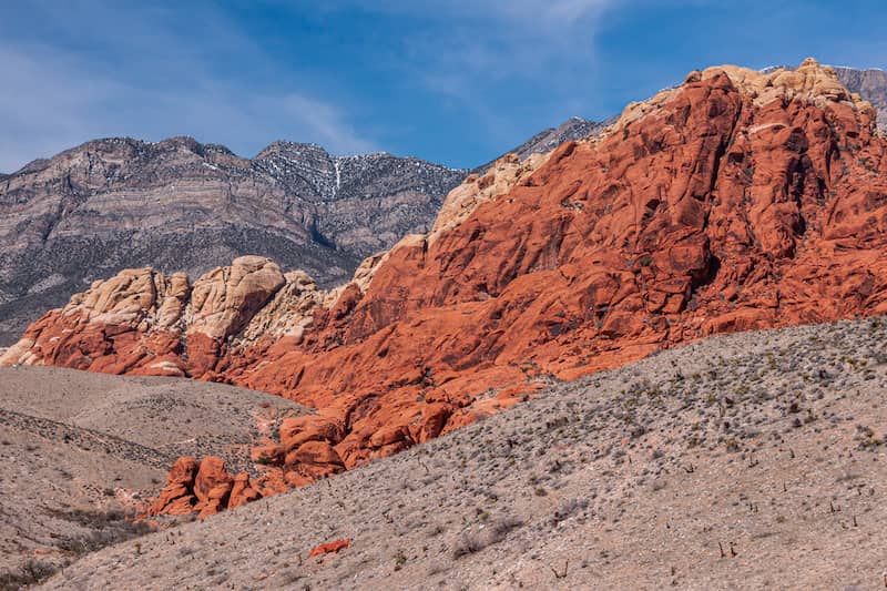 View of Snow Mountain near Centennial Hills, Nevada.