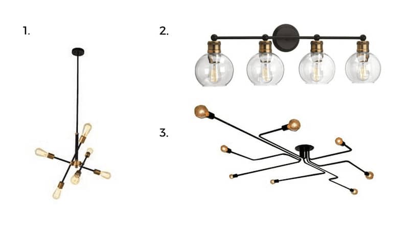 Industrial light fixture options.