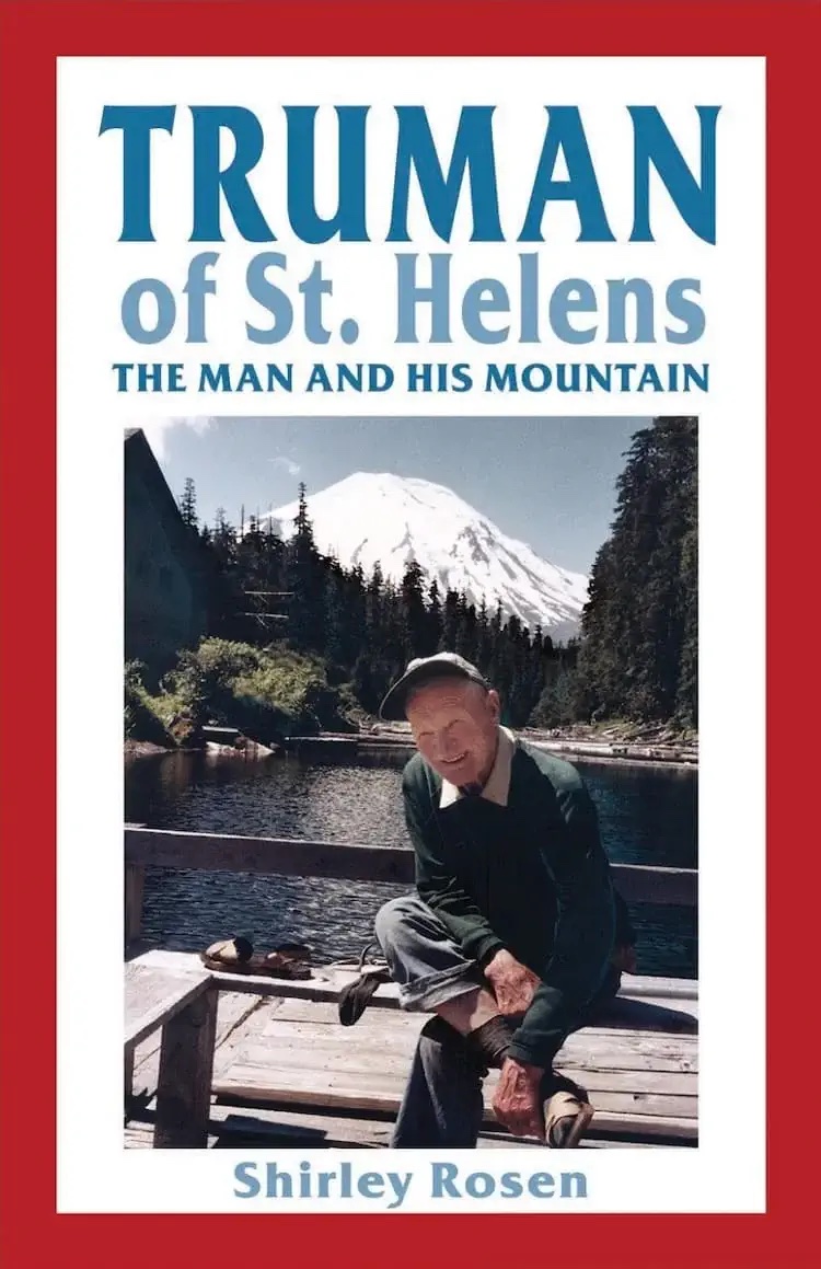 The cover of the book Rosen wrote about her uncle, featuring a picture of Truman with the mountain in the background.