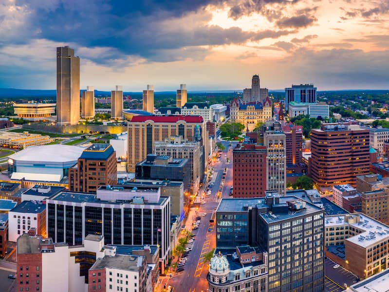 Skyline of Albany, New York.