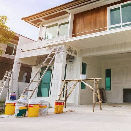Home improvement image, possibly illustrating renovation or remodeling work being done in a residential setting.