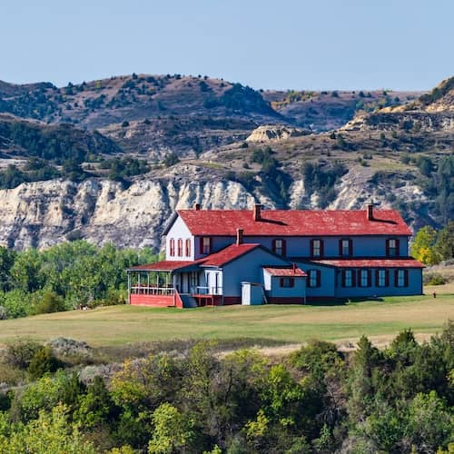 House in the mountains in North Dakota.