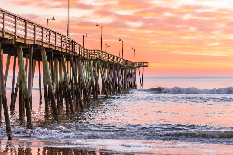 RHB Assets From IGX: Virginia Beach fishing pier at sunset.