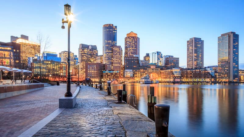 RHB Assets From IGX: Boston Harbor with the Financial District skyline in the background