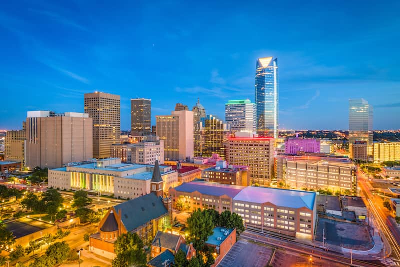 RHB Assets From IGX: Oklahoma City skyline at dusk