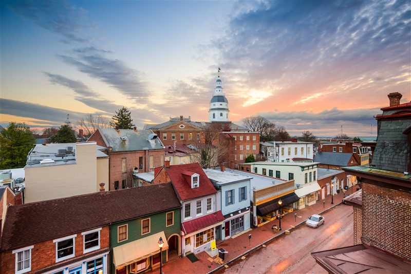 Aerial view of Annapolis.