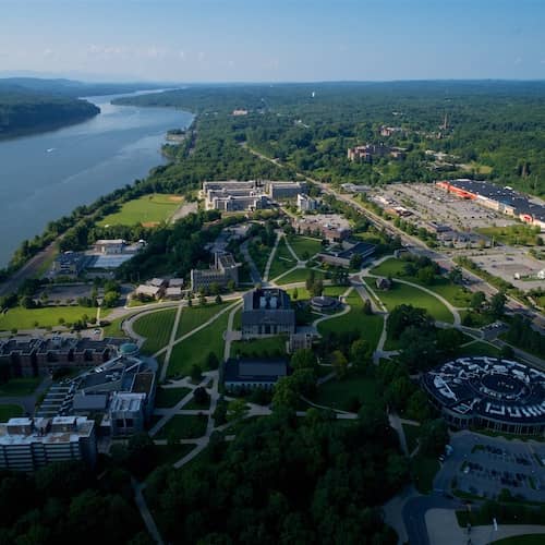 Aerial view of Husdon River area.