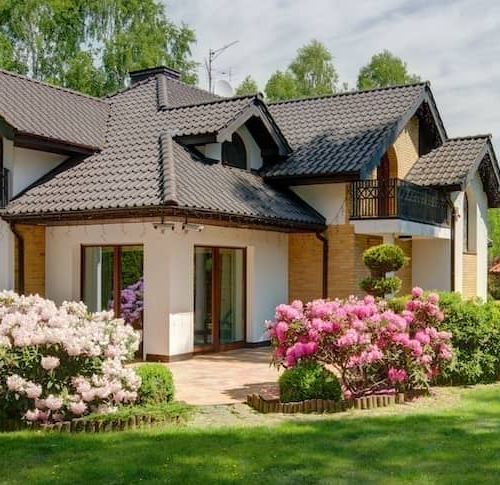 A backyard villa, showcasing an outdoor residential space or vacation property.