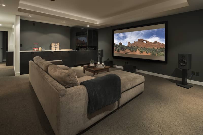 Simple and comfy theater room