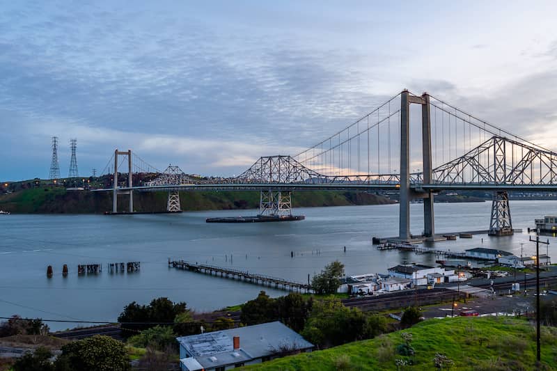 RHB Assets From IGX: Scenic view of Vallejo, California, with waterfront and hills in the background.