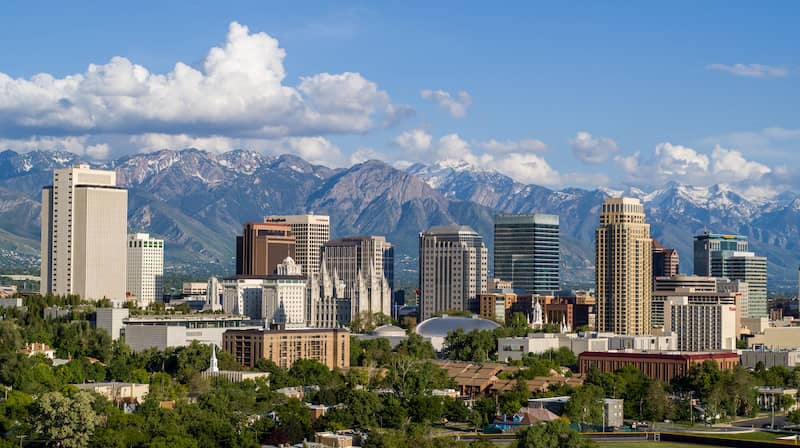 RHB Assets From IGX: Salt Lake City skyline with surrounding mountains.