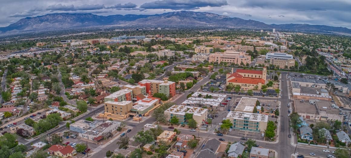 RHB Assets From IGX: New Mexico aerial view with vast desert landscape.