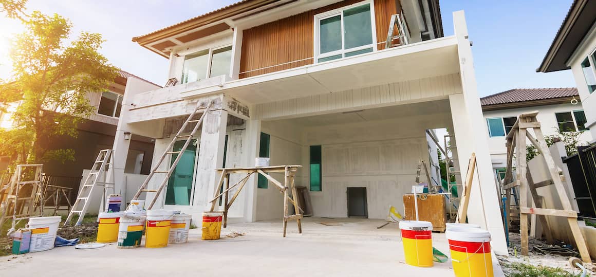 Home improvement image, possibly illustrating renovation or remodeling work being done in a residential setting.