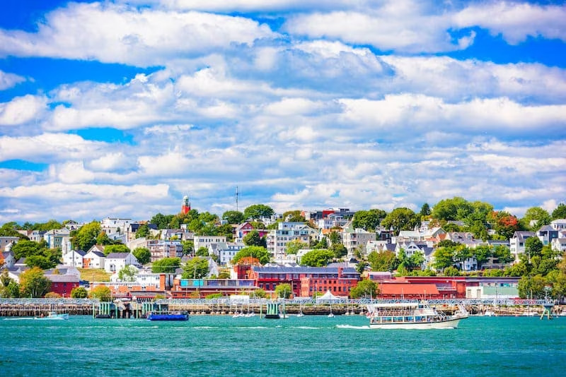 Portland Maine harbor view from Ocean