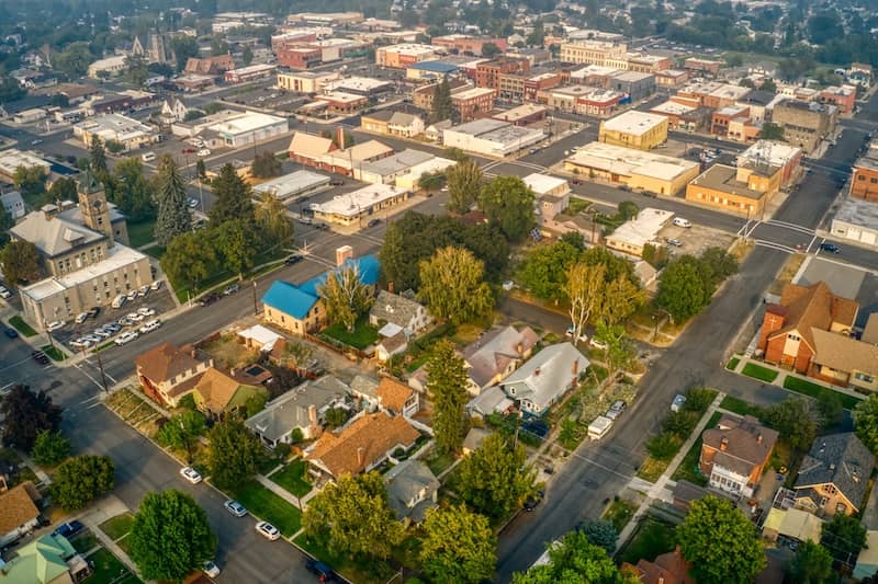 RHB Assets From IGX: Historic downtown street in Baker City, Oregon.