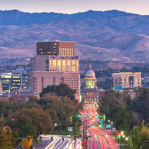 RHB Assets From IGX: Idaho highway with mountains in the background