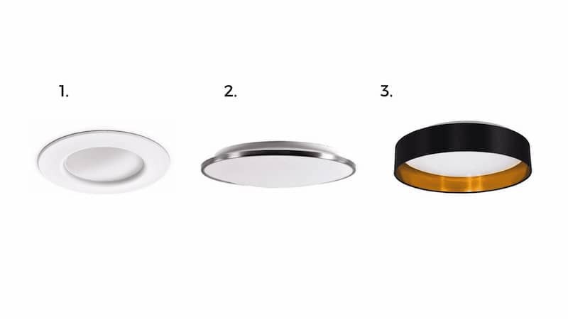 Recessed lighting options.