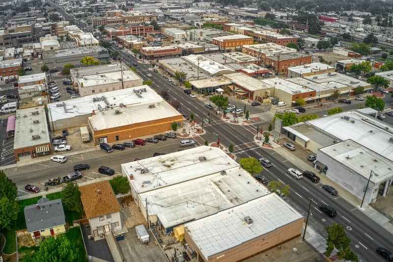 Aerial view of the Boise suburbs in Idaho.