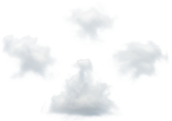 Set of small cloud illustration