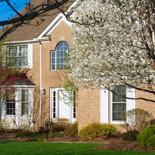 Two story brick home in Spring.