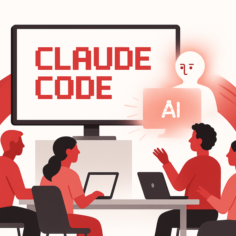 People at a meeting watching a presentation.