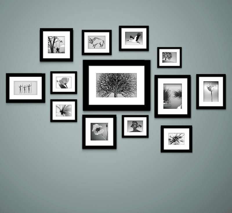 RHB Assets From IGX: Focal point gallery wall with various framed artworks