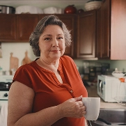 Woman in kitchen, Hero image, home owner, grandma, lady
