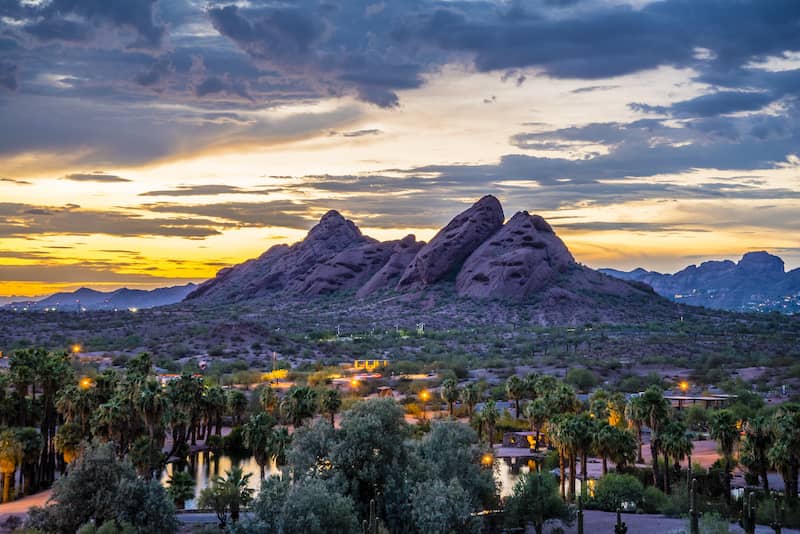 Sunset view of Tempe Arizona