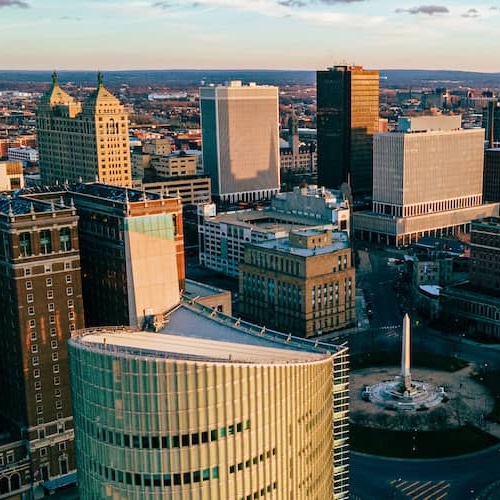 Buffalo City aerial view.
