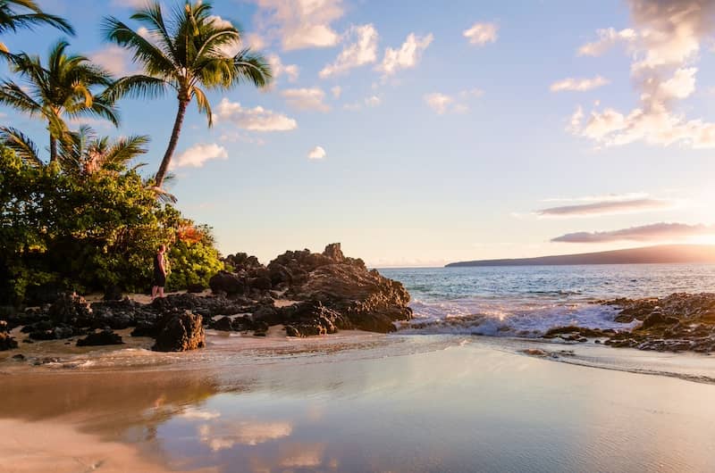 Makena Cove, a beach, in Hawaii.