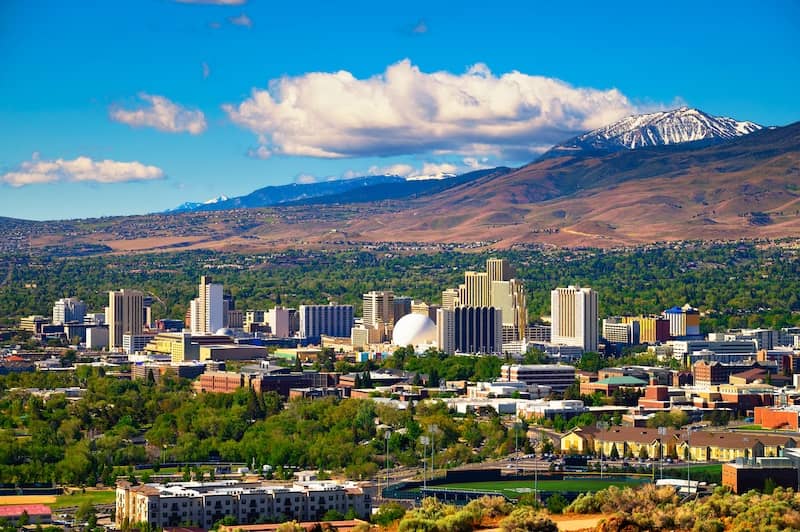 A view of downtown Reno, Nevada.