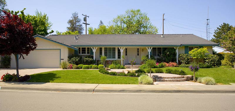 California style ranch house.