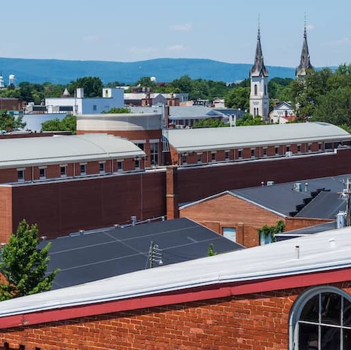 View of downtown Frederick, Maryland.