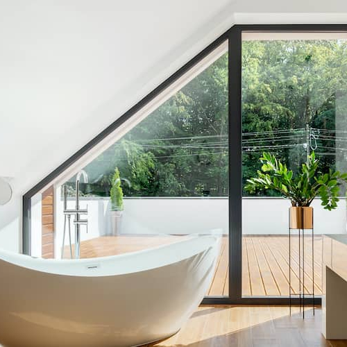 Bathroom remodel in progress, demonstrating renovations and design improvements.