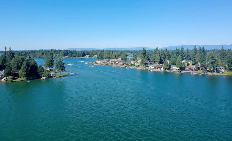 View of Bonney Lake in Washington.