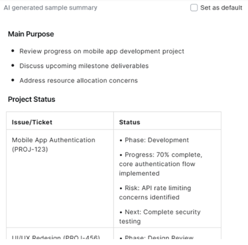 AI generated sample summary example.