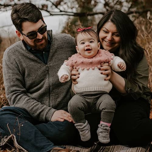 Family portrait of Joe and his family.