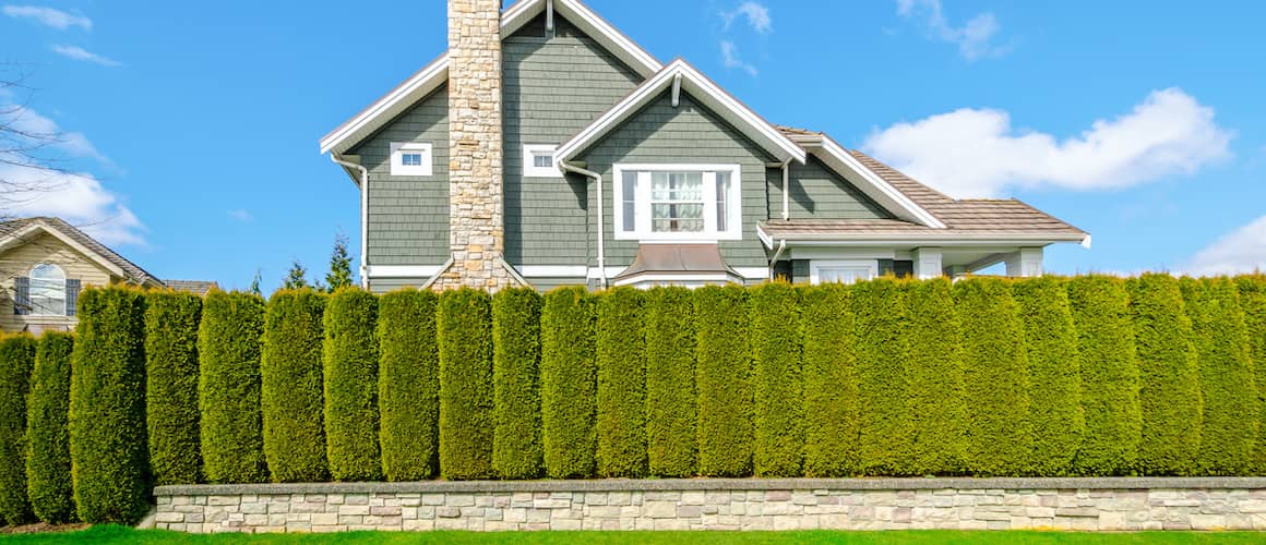 A realtor showing a couple around a house.