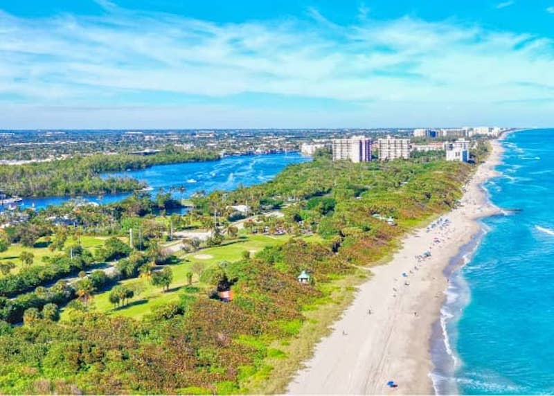 RHB Assets From IGX: Aerial view of Hollywood Florida coast