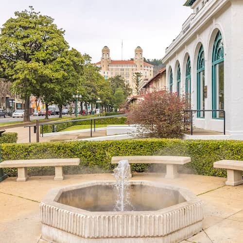 A spring water fountain in Hot Springs, Arkansas.
