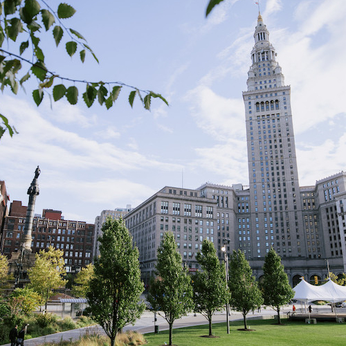 Cleveland cityscape captured in October 2019