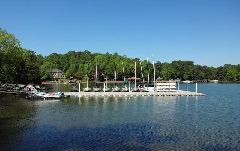 RHB Assets From IGX: Pier in Lake Norman with a scenic view of the water and surroundings.