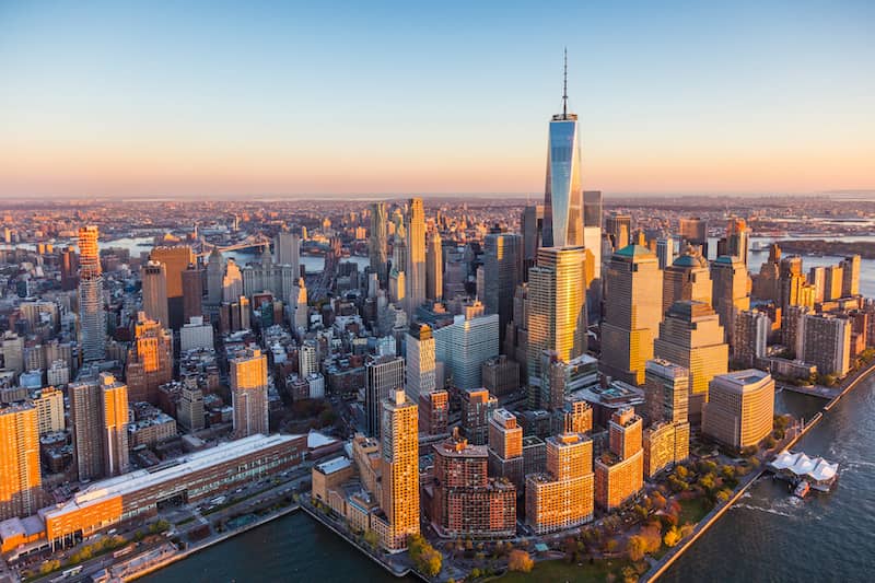 RHB Assets From IGX: Aerial view of New York City at night