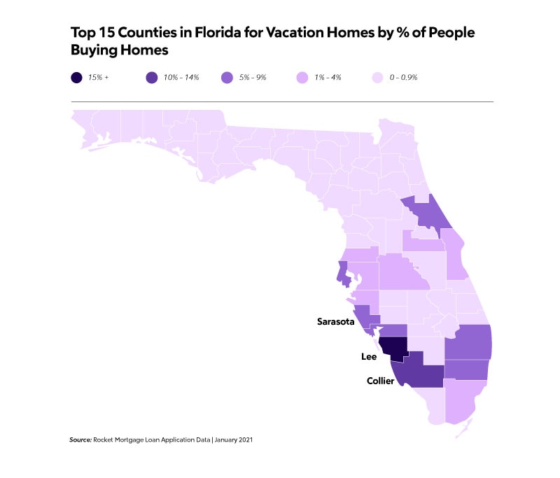 RHB Assets From IGX: A detailed map of Florida's real estate market broken down by county.