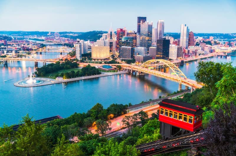 RHB Assets From IGX: A panoramic view of Pittsburgh, Pennsylvania.