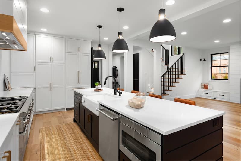 RHB Assets From IGX: Modern kitchen with pendant lighting